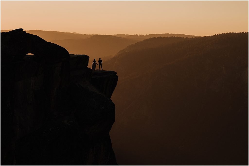 adventurous yosemite national park engagement session at taft point with Naomi Levit
