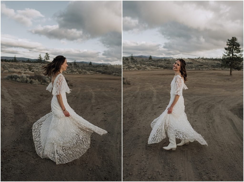 intimate spring desert wedding in bend oregon