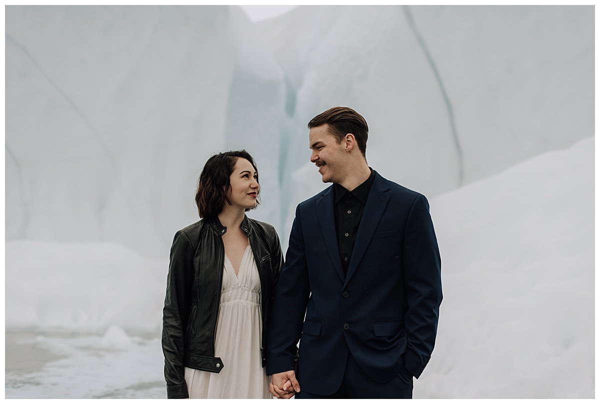 alaska helicopter glacier adventure elopement inspiration