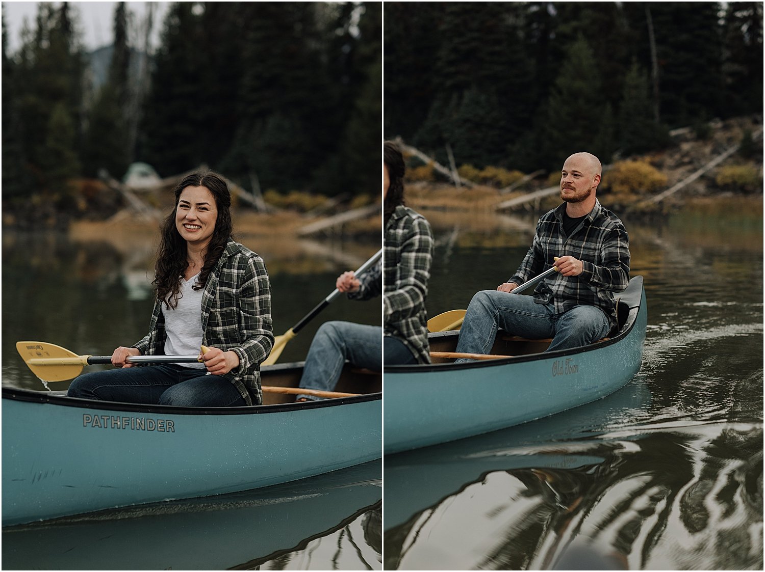 sunrise canoe elopement at sparks lake oregon