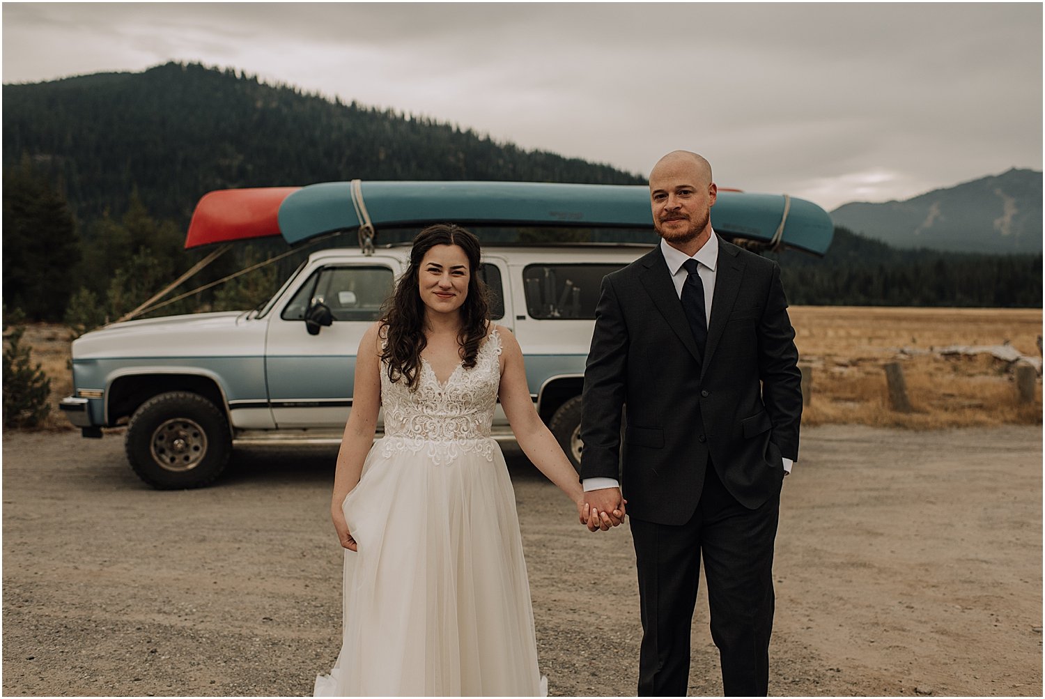 sunrise canoe elopement at sparks lake oregon