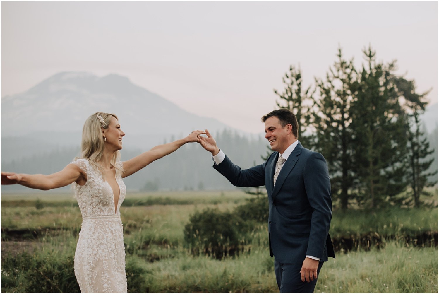 epic adventure elopement at sparks lake near bend oregon