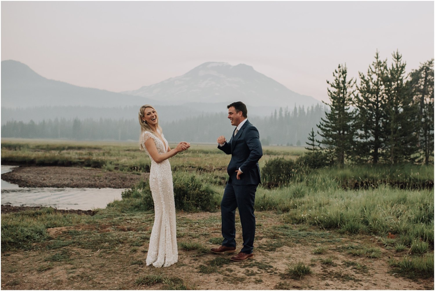 epic adventure elopement at sparks lake near bend oregon