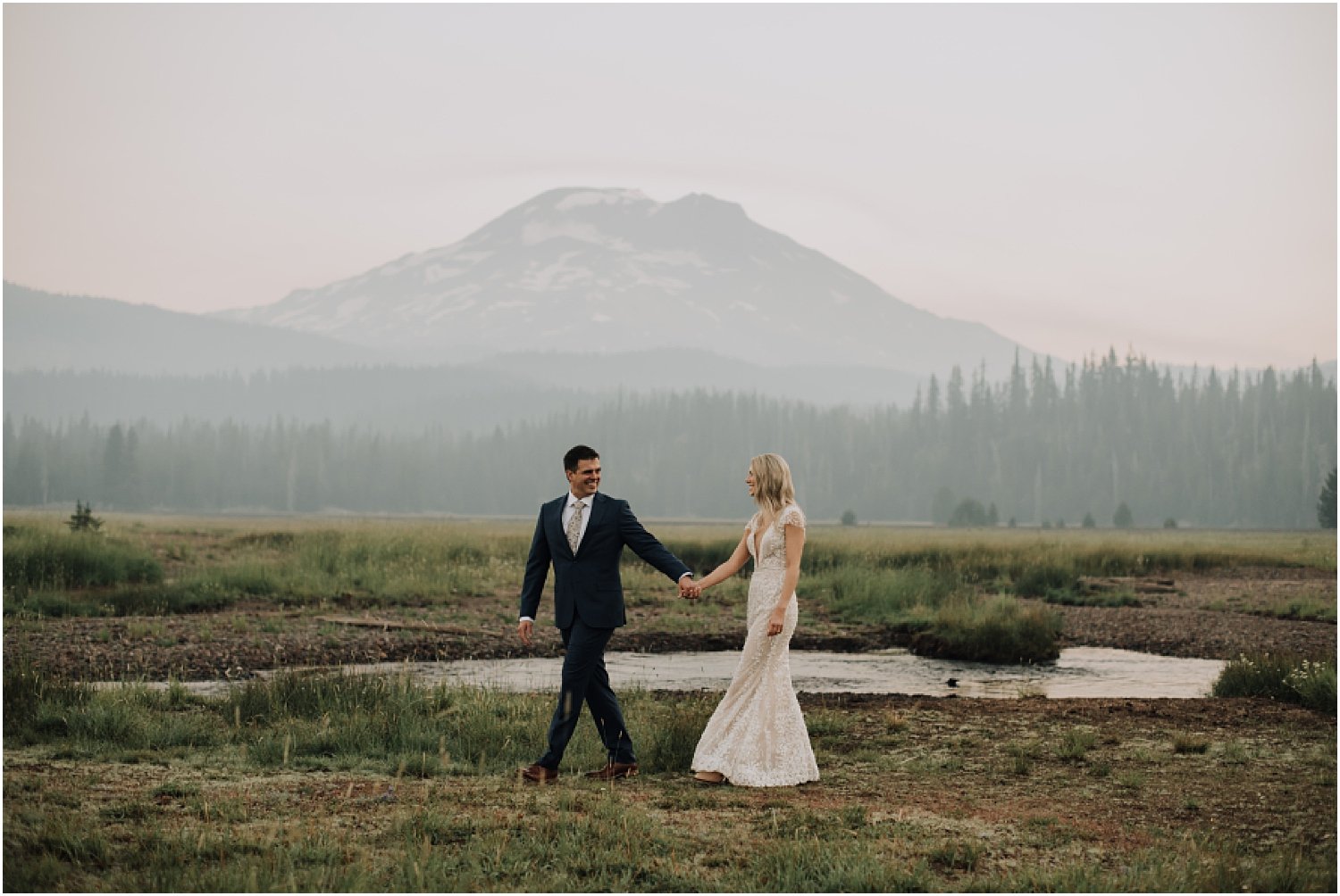 epic adventure elopement at sparks lake near bend oregon