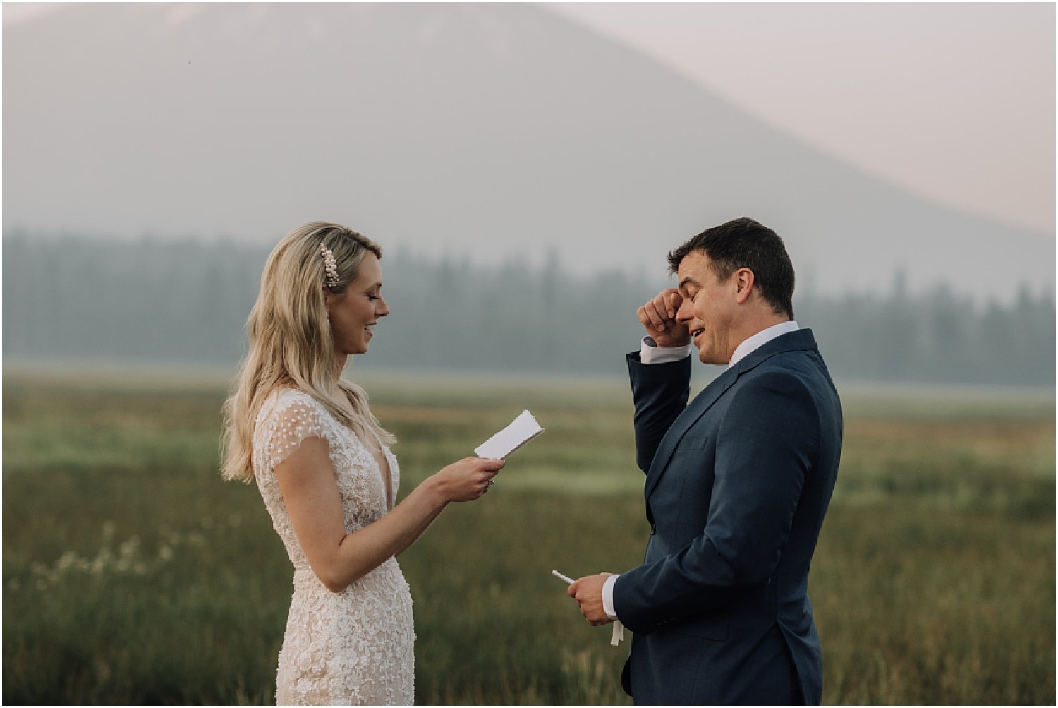 epic adventure elopement at sparks lake near bend oregon