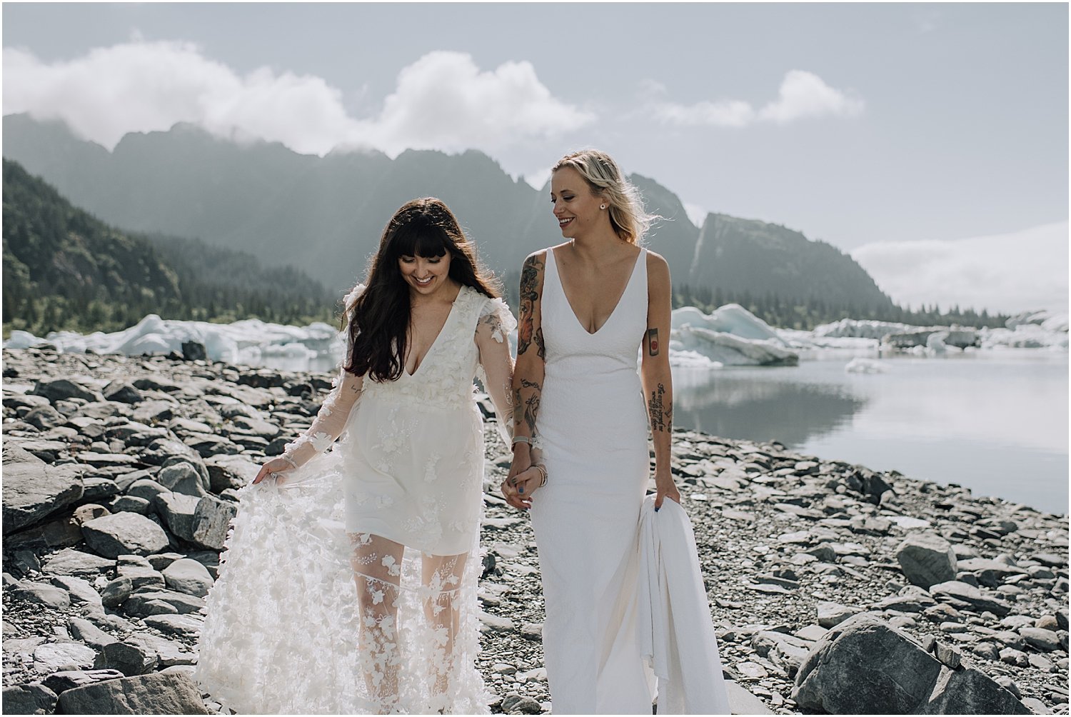 adventurous glacier helicopter elopement in seward alaska