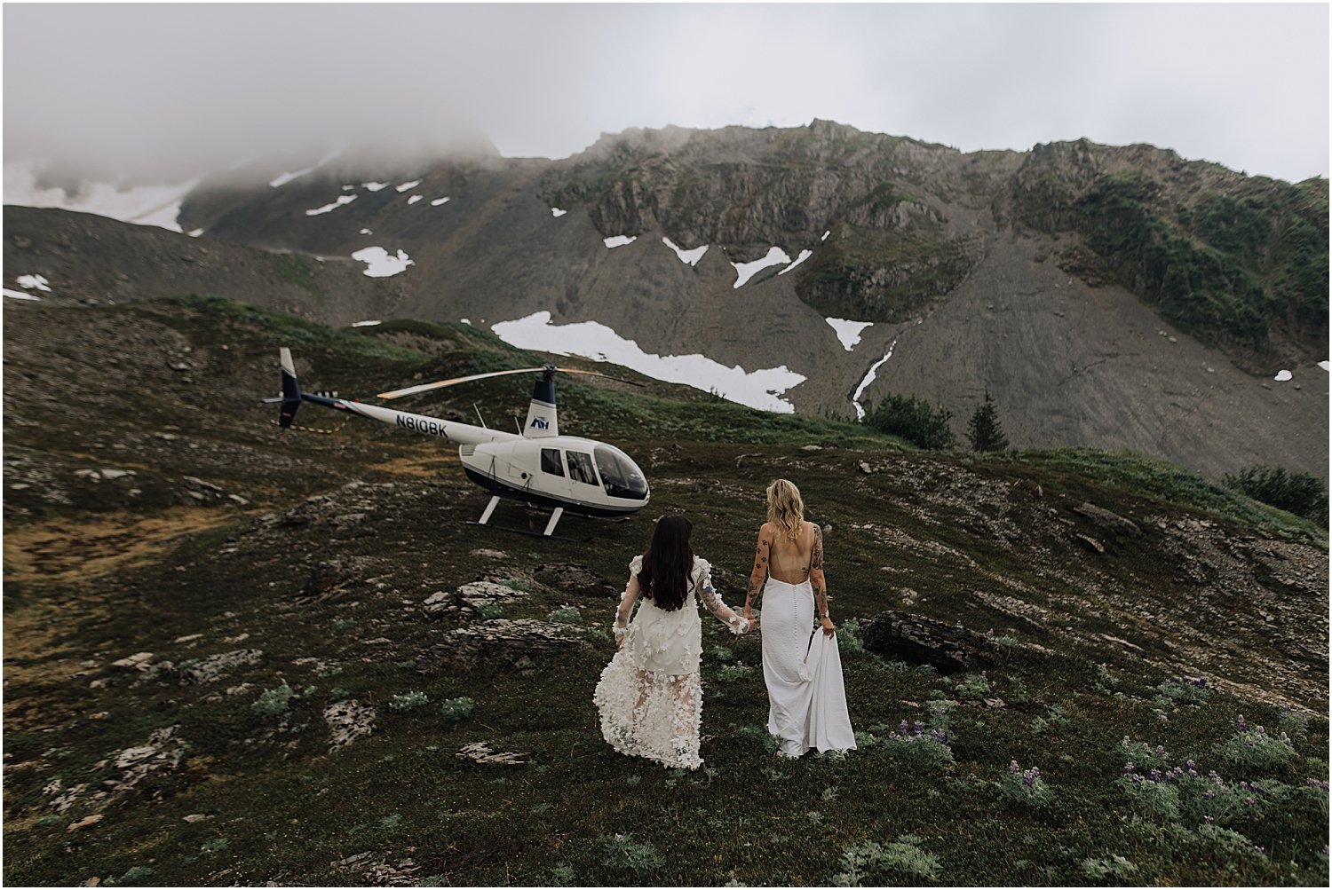 adventurous glacier helicopter elopement in seward alaska
