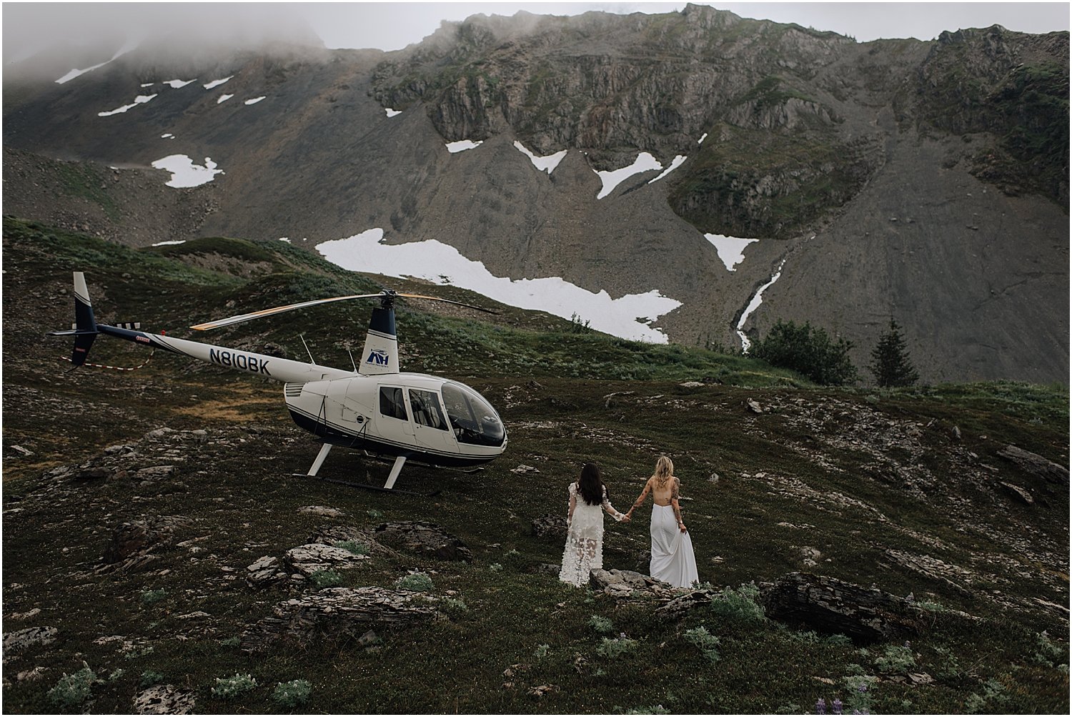 adventurous glacier helicopter elopement in seward alaska