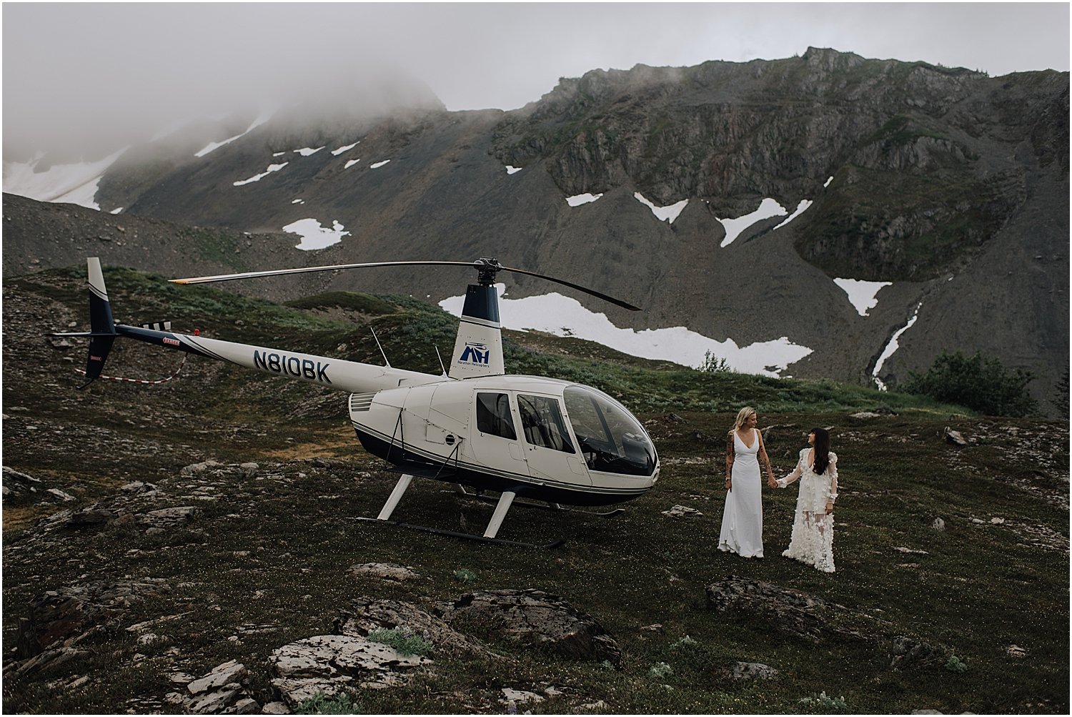 adventurous glacier helicopter elopement in seward alaska
