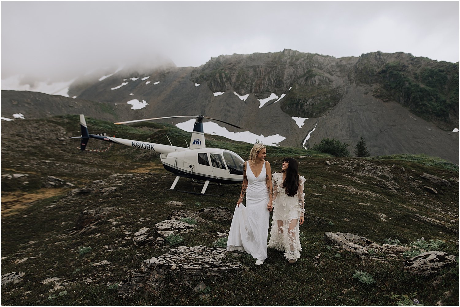 adventurous glacier helicopter elopement in seward alaska
